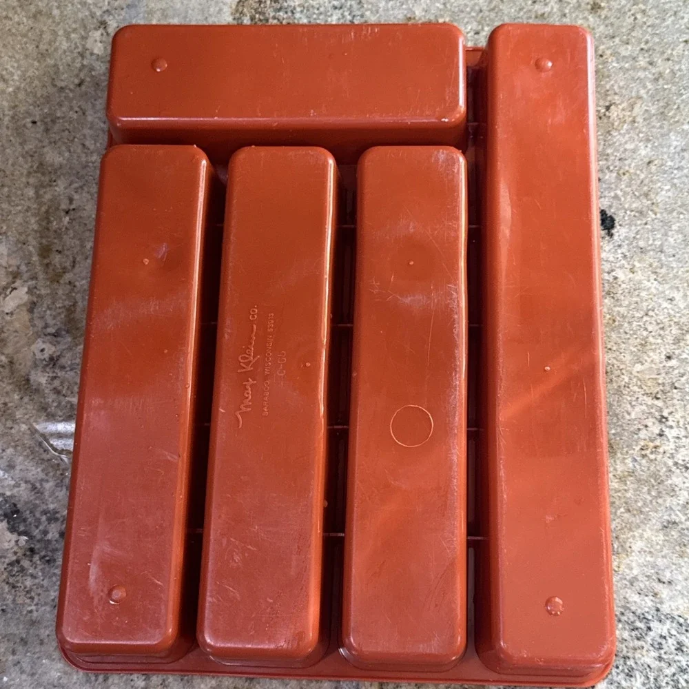 Vintage MCM Max Klein C65 Cutlery Silverware Drawer Organizer Burnt Orange Retro